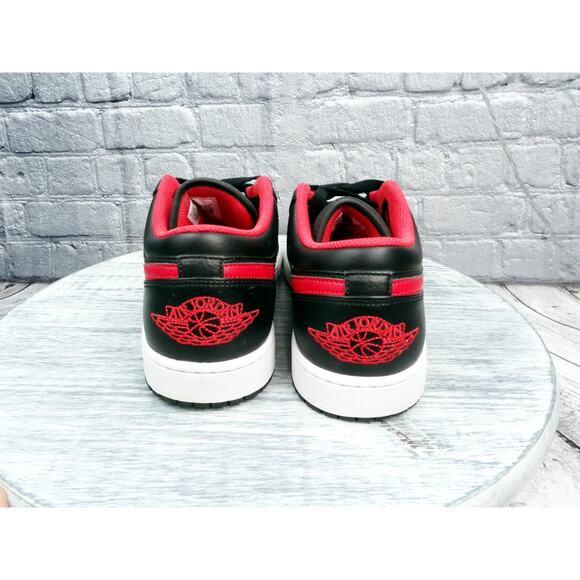 Jordan Air Jordan 1 Low Black/Fire Red-White Men Size 12 Used OG Box - Picture 7 of 16